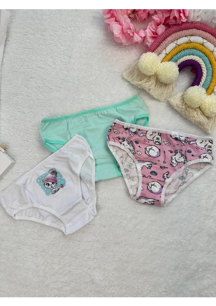 Minykids Kedi Desenli 3'lü Külot Set