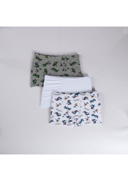 Minykids Dinozor Desenli 3'lü Boxer Set fiyatları