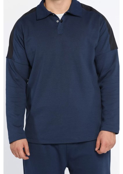 Erkek Double Face Gömlek Yaka Sweat Pantolon İkili Takım fırsatları