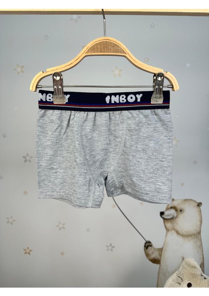 Minykids Düz Gri Renk Boxer