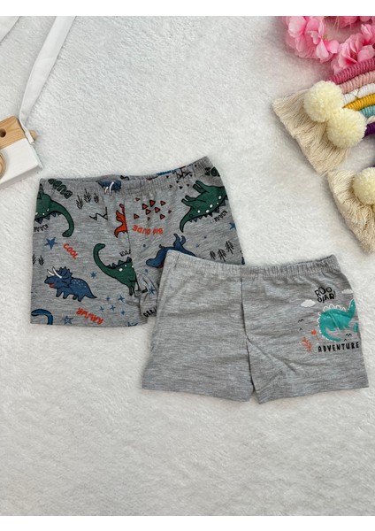 Minykids Dinozor Desen 2'li Boxer Seti