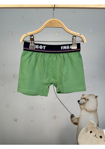 Minykids Düz Yeşil Renk Boxer