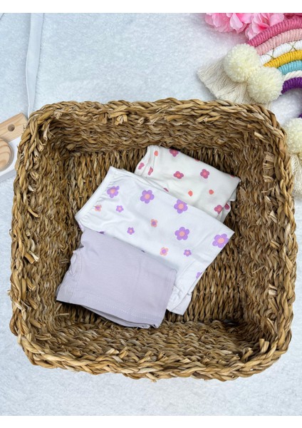 Minykids Çiçek Desenli 3'lü Boxer Set fiyatları