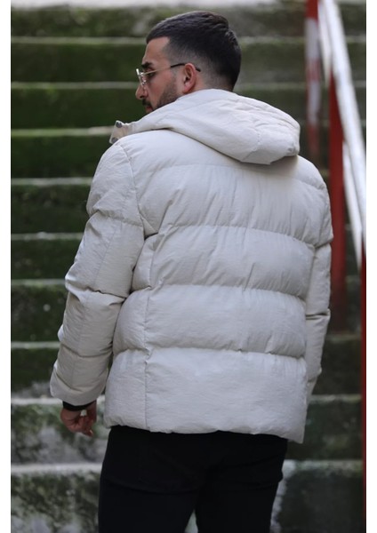 Kapüşonlu Astarlı Erkek Şişme Mont modelleri