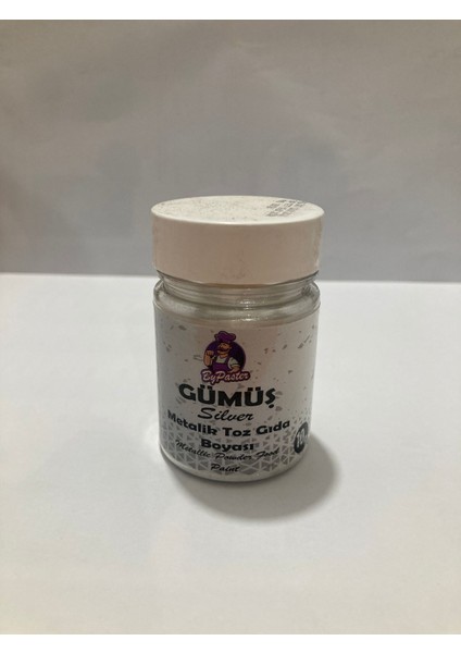 Metalik Toz Gıdaboyası 10 gr Gümüş