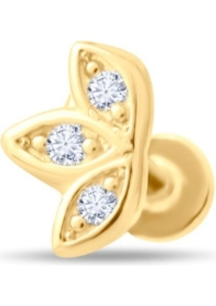 Altın Lotus Tragus Piercing