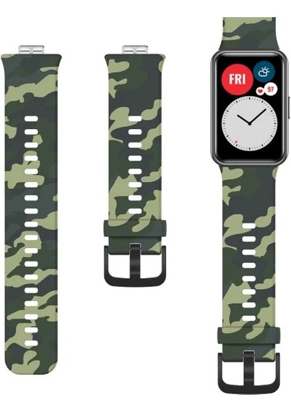 Huawei Watch Fit Yeni Nesil Desenli Silikon Kordon Kayış modelleri