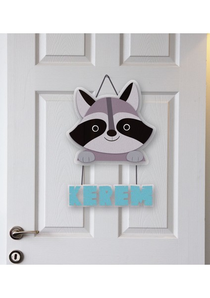Isme Özel Rakuntemalı Çocuk Odası Kapı Süsü