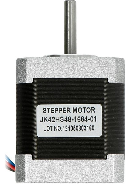 NEMA17 JK42HS48-1684-01 42BYG Yuvarlak Shaft Step Motor 1.68A