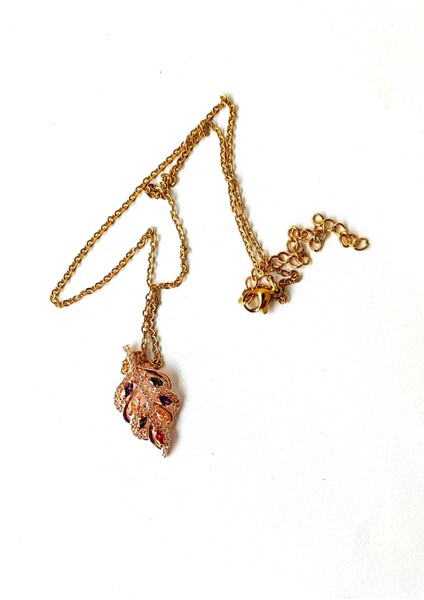 Paslanmaz Çelik Kolye / Kararmaz / Yaprak / Rose-Gold fiyatları