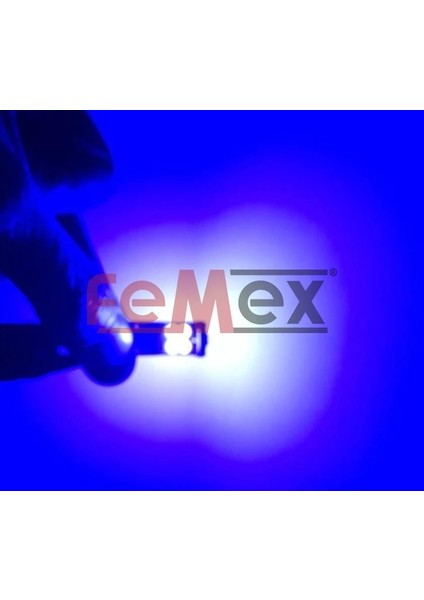 T10 3030 Chip 12Ledli 650Lumen Mavi Led Ampul Aktif Canbus