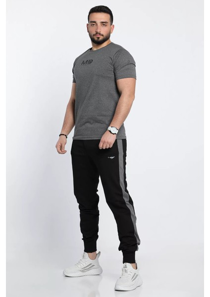 Yan Şerit Detaylı Bel ve Paça Lastikli Erkek Eşofman Altı fiyatları