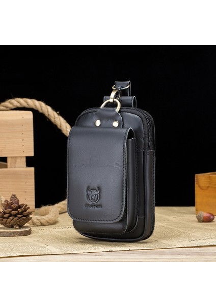 Dana Derisi Manyetik Telefon Bel Çantası (Yurt Dışından)