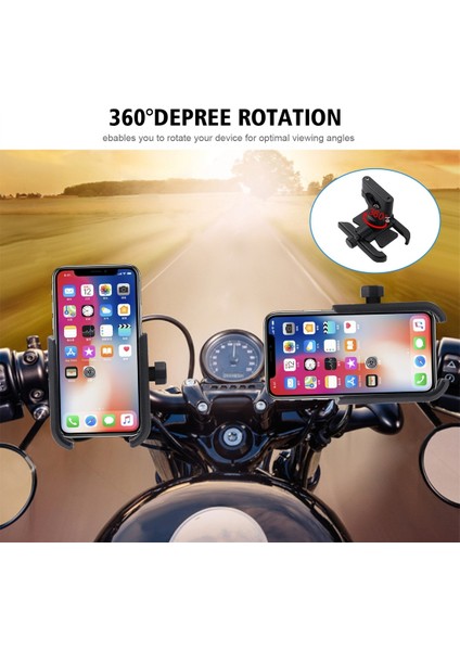 Motosiklet Alüminyum Alaşımlı Cep Telefonu Tutucu Braketi (Yurt Dışından) fiyatları