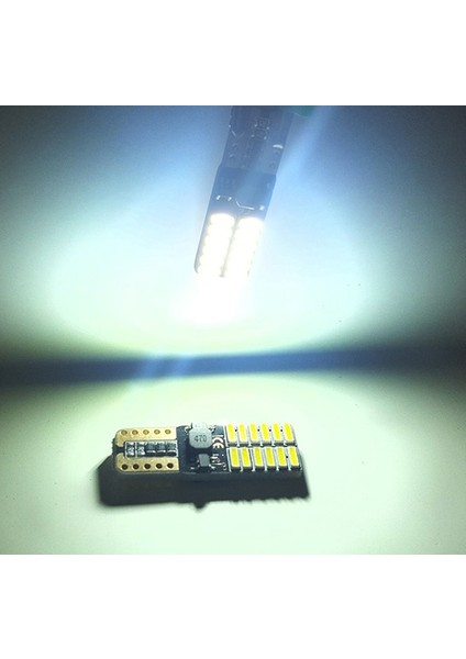 T10-24Smd Yassı Dipsiz Led Ampul Beyaz Canbus Ultra Parlak 300 Lümen
