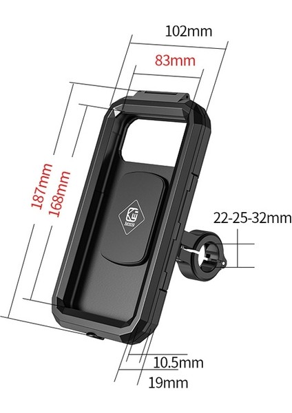 Motosiklet Su Geçirmez Kutu Cep Telefonu Braketi Büyük Gidon Kurulumu (Yurt Dışından) fiyatları