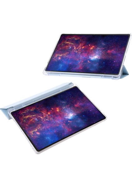 Samsung Galaxy Tab S10 Ultra Için 3 Katlı Pu Kılıf (Yurt Dışından)