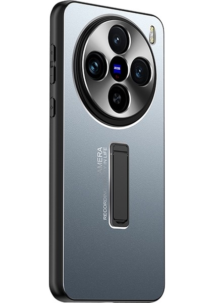 Vivo X100 Için Buzlu Metal Hibrit Tpu Telefon Kılıfı (Yurt Dışından)