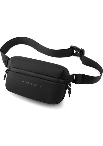Haoshuaı 2111 Erkek Göğüs Çantası Outdoor Trav Bel Çantası 2111 Siyah (Yurt Dışından)