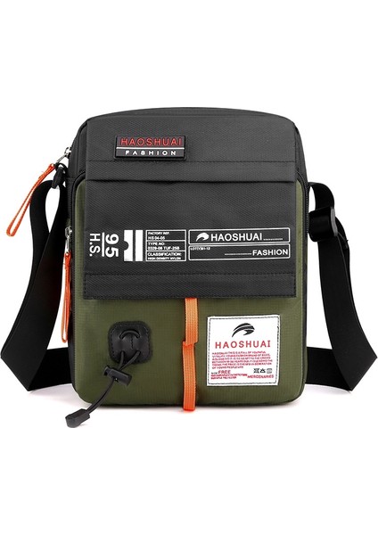 Haoshuaı 206 Erkek Crossbody Çanta Spor Günlük Omuz Çantası 206 Ordu Yeşil (Yurt Dışından)