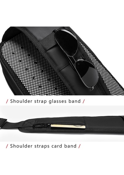 Çok Fonksiyonlu Crossbody Çanta Erkek Göğüs Çantası USB Şarj Portu ile Su Geçirmez Omuz Çantası (Yurt Dışından) fırsatları