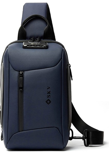 W20081 Iş Rahat Anti-Hırsızlık Erkekler Su Geçirmez Çok Fonksiyonlu Tek Omuz Crossbody Göğüs Çantası (Yurt Dışından)