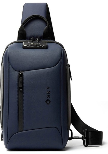 W20081 Iş Rahat Anti-Hırsızlık Erkekler Su Geçirmez Çok Fonksiyonlu Tek Omuz Crossbody Göğüs Çantası (Yurt Dışından)