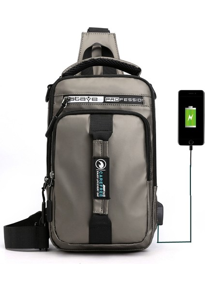 Çok Fonksiyonlu Erkek Göğüs Çantası 1100-1 Haki (Yurt Dışından)