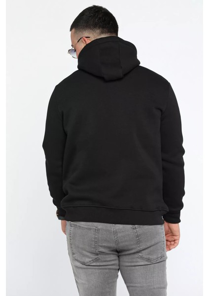 Erkek Kapüşonlu Şardonlu Baskılı Sweatshirt modelleri