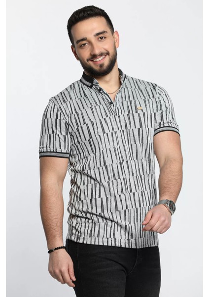 Erkek Desenli Likralı Polo Yaka Tişört modelleri