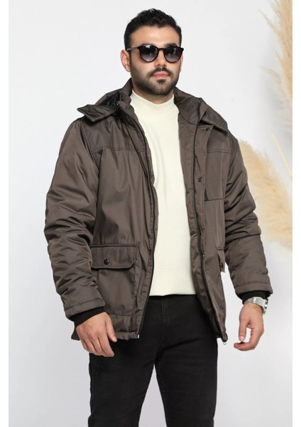 Erkek Astarlı Kapüşonlu Fermuarlı Çıtçıtlı Mont fiyatları