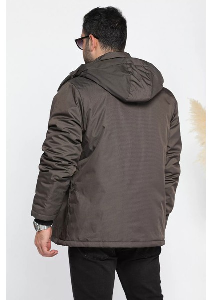 Erkek Astarlı Kapüşonlu Fermuarlı Çıtçıtlı Mont modelleri