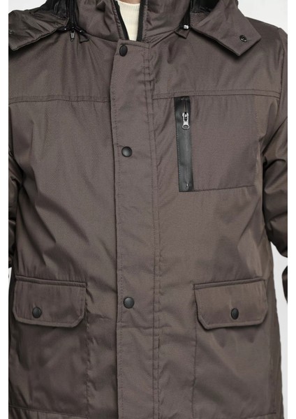 Erkek Astarlı Kapüşonlu Fermuarlı Çıtçıtlı Mont fırsatları