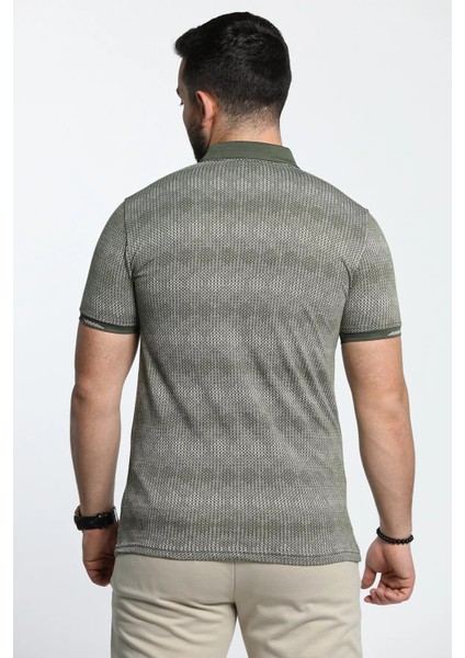 Erkek Kendinden Desenli Likralı Polo Yaka Tişört fırsatları