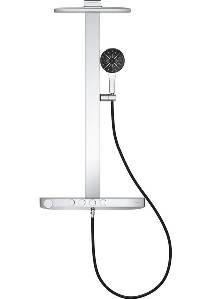 Rainshower Aqua Pure Duvara Monte Termostatik Bataryalı Duş Sistemi Siyah/krom - 100961KI00