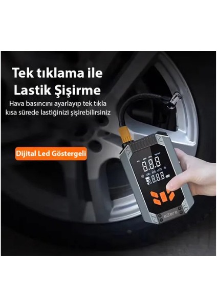 Mefa Ös Tasinabilir Araç Lastik Sisirme ve Starter Akü Takviye Seti