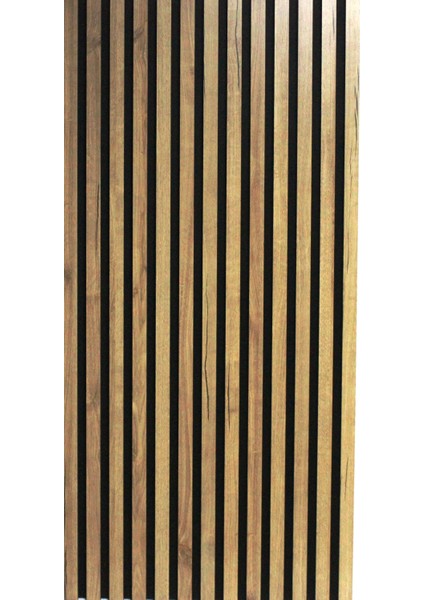 60 cm x 280 cm -Dekoratif Keçeli Ahşap Duvar Paneli - Savana Meşe