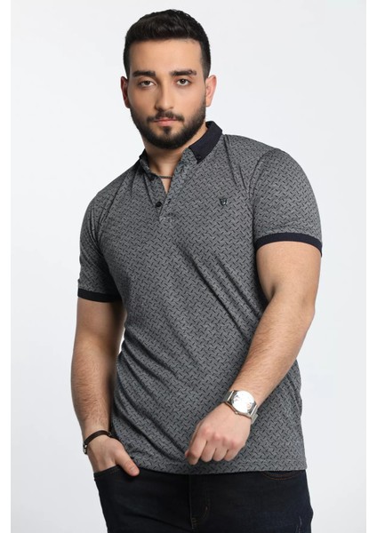 Erkek Desenli Polo Yaka Tişört