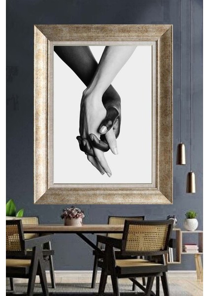 Gümüş Çerçeveli Paspartulu Tablo NM1084