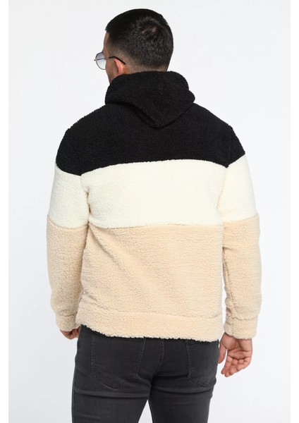 Kapüşonlu Kanguru Cepli Erkek Peluş Sweatshirt modelleri