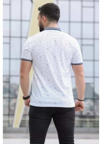 Desenli Likralı Erkek Polo Yaka Tişört fırsatları