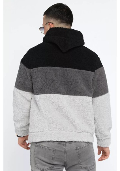 Kapüşonlu Kanguru Cepli Erkek Peluş Sweatshirt modelleri