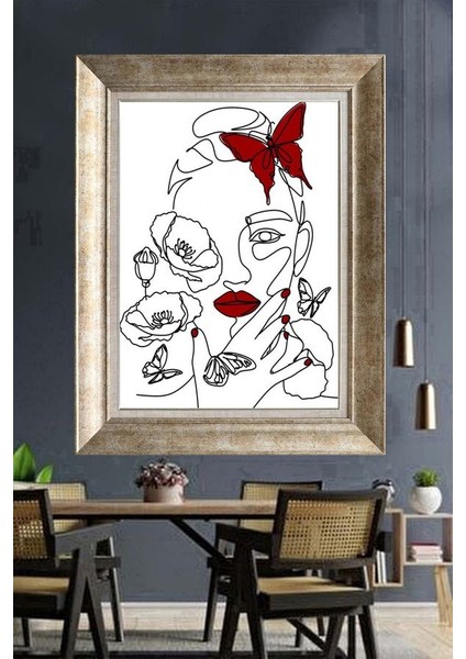 Gümüş Çerçeveli Paspartulu Tablo NM1420