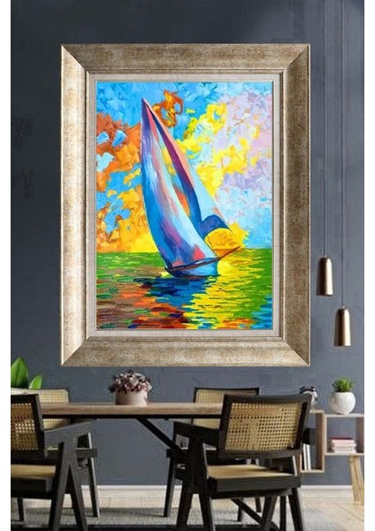 Gümüş Çerçeveli Paspartulu Tablo NM143