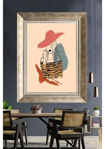 Gümüş Çerçeveli Paspartulu Tablo NM272