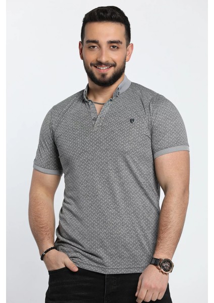 Erkek Desenli Polo Yaka Tişört