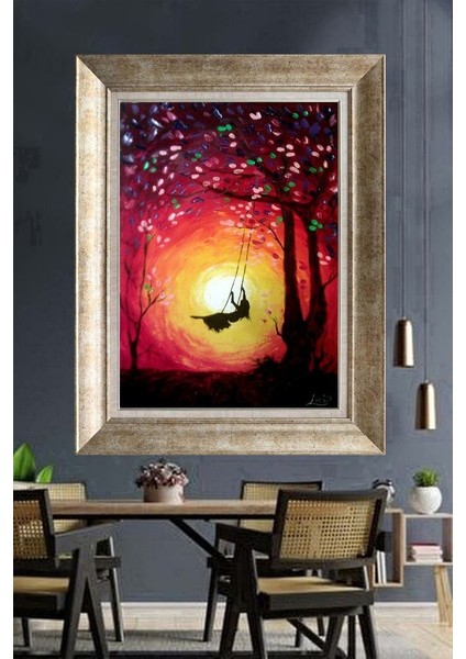 Gümüş Çerçeveli Paspartulu Tablo NM642