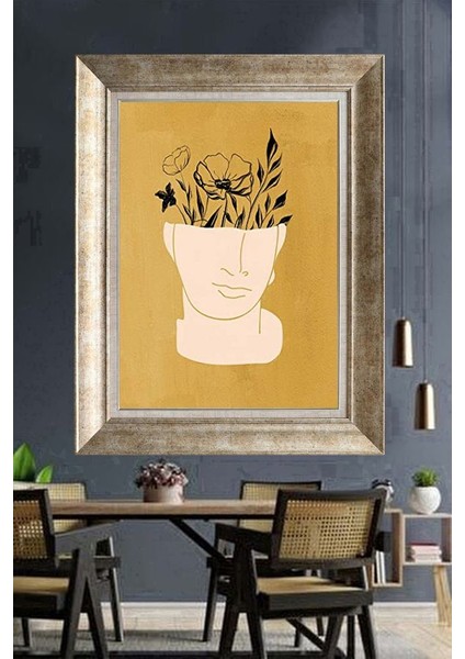 Gümüş Çerçeveli Paspartulu Tablo NM1843