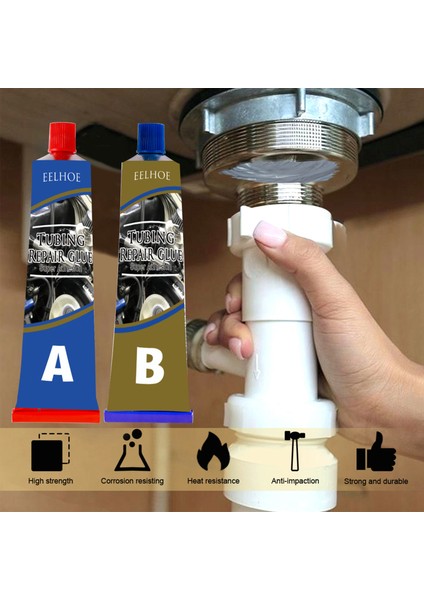 80G A+B Metal Onarım Ajanı Isıya Dayanıklı Soğuk Kaynak Macunu Kaynak Yapıştırıcı Süper Tutkal Endüstriyel Onarım Ajanı (Yurt Dışından) fırsatları