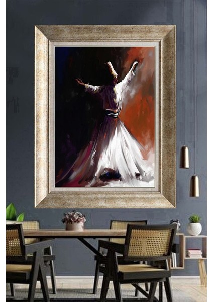 Gümüş Çerçeveli Paspartulu Tablo NM631